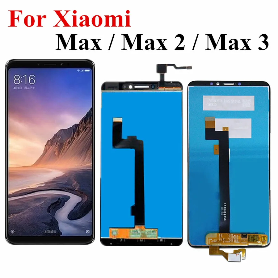 Черный/белый для Xiaomi Max3 Mi Max 3 ЖК-дисплей сенсорный экран дигитайзер сборка 2