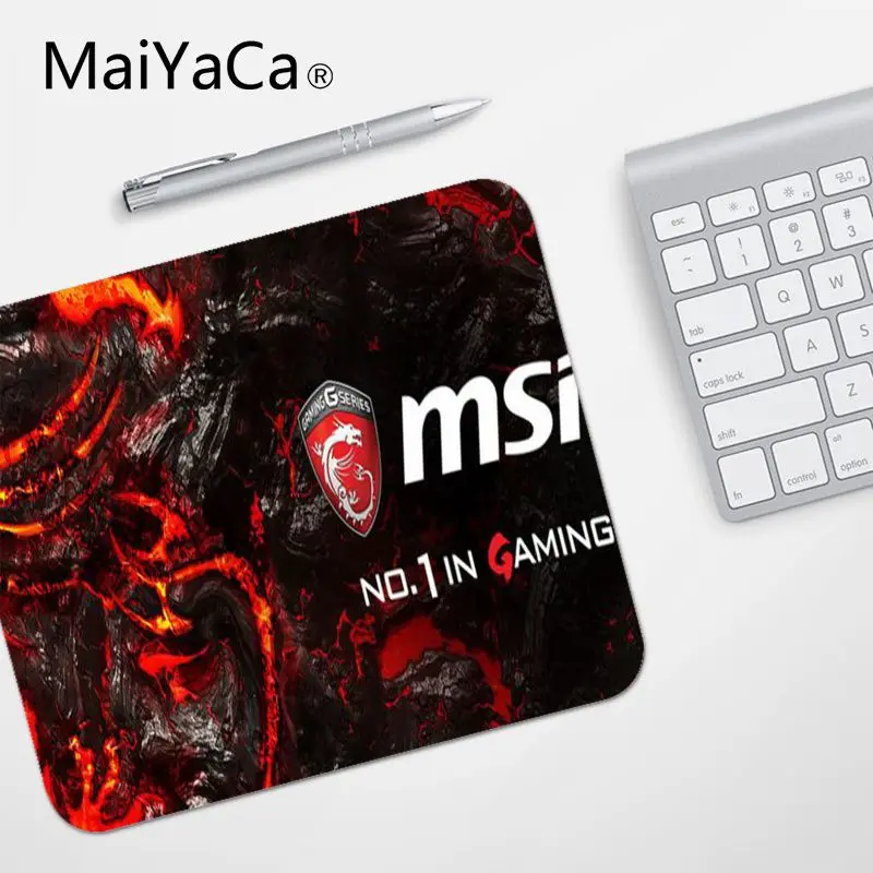 No Lock Edge18x22cm MaiYaCa высокое качество MSI логотип дракон высокоскоростной коврик для мыши Лидер продаж подставка под руку мышь - Цвет: No Lock Edge18x22cm