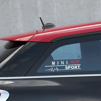 

2Pcs Car window bumper rearview mirror Stickers decal Auto Body Styling Accessories For BMW Mini Cooper One S F56 R56 R60 JCW