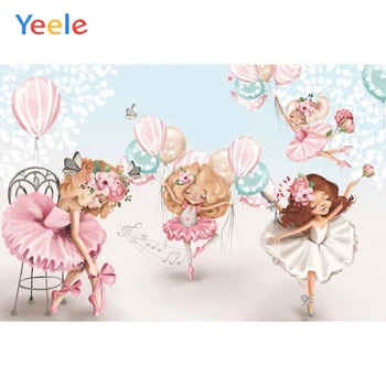 

Yeele Backdrops for Photography Dancing Girls Flowers Balloons Baby Photographic Backgrounds Photo Shoot Photocall Photophone