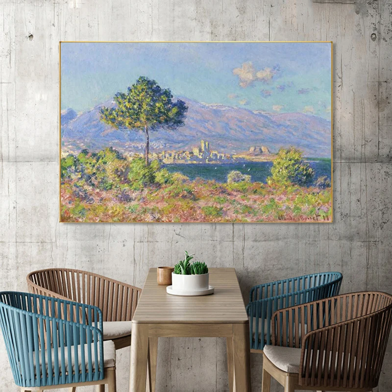 Клод Моне ANTIBES VUE DU PLATEAU NOTRE-DAME знаменитые художественные картины на холсте