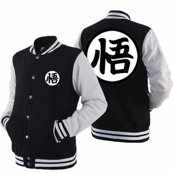 

Baseball Jacket Sweatshirt Hoodie Coat Jacket Goku Dragon Ball Print Tops Slim Fit College Autumn Casual Dropship