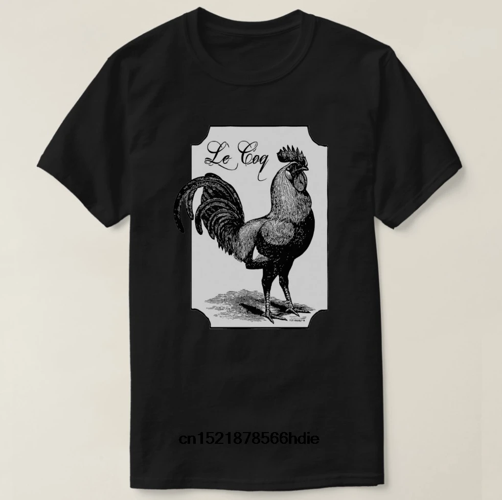Мужская футболка с принтом хлопковая коротким рукавом Le Coq петухом женская |