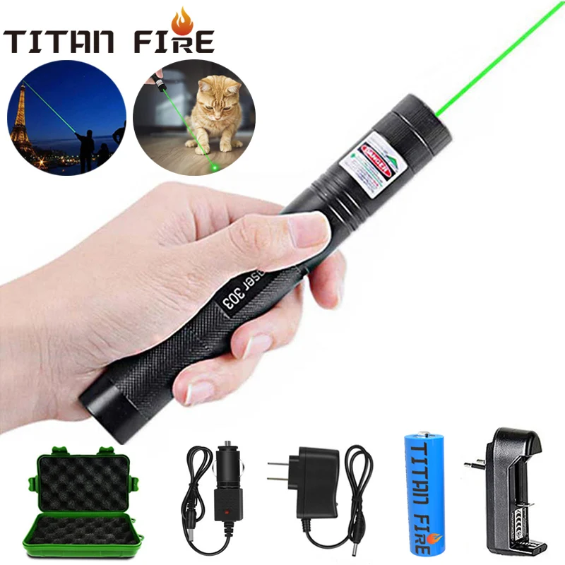 

T20 Laser 303 Green Laser Pointer/Flashlight 532nm pointer verde Laser Pen Pointer Burning Laser Beam Pet toy laser pointer 303