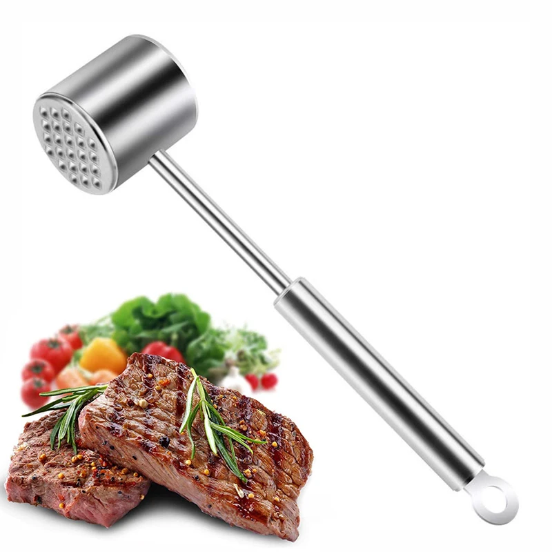 Stainless Steel Meat Tenderizer Hammer Tool Steak Softener Kitchen Accessories Barbecue Cooking Tools