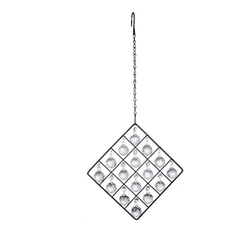 

Transparent Crystal Ornaments Metal Crystal Garden Pendant Rainbow Crystal Ornament Crystal Balls Prism for Window Garden Home D