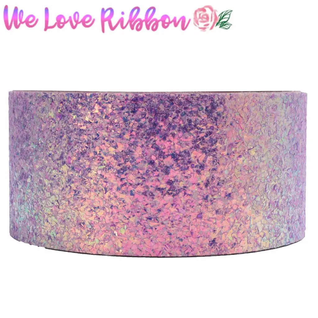 3"75mm Shiny Glitter Leather Fabric Ribbon Solid Color DIY Hair Bowknots Gift Packing Decor Rose Red White Lt.Blue 25yards/roll