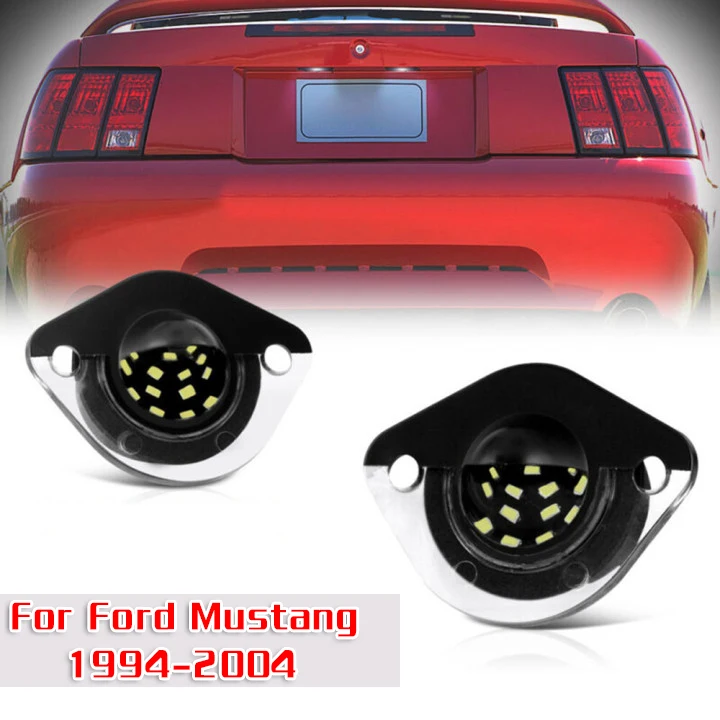 

Car License Plate Light Auto 1 Pair SMD LED Lamp For Ford Mustang 94-04 Replacement