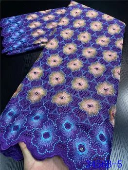 

NIAI African Dry Cotton Lace Fabric High Quality Swiss Lace Fabrics African Lace Fabric For Wedding Dress XY3456B-5