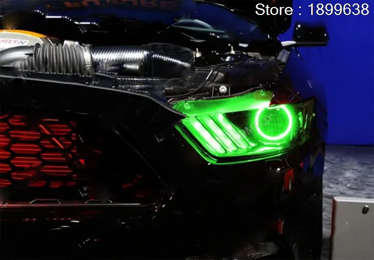 Для Ford Mustang RGB светодиодный комплект Фар halo angel eyes аксессуары для стайлинга