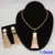 Fashion Nigerian Woman Wedding African Beads Jewelry Set Gold Color Fashion Dubai Gold Color Bridal Gift 23