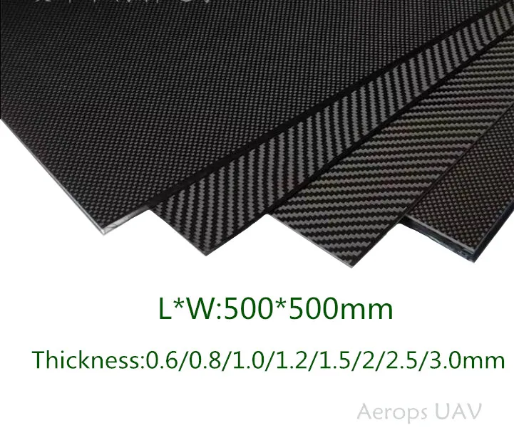 

Прямые плетеные листы из углеродного волокна Aerops 500 мм X 500 мм 0,6/0,8/1,0/1,2/1,5/2,0 мм толщиной 3K