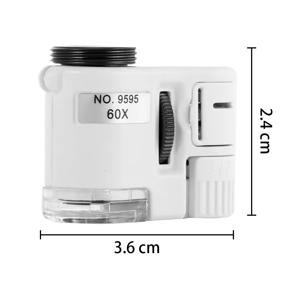 Universal 60X Mobile Phone Microscope Macro Lens Zoom Micro Camera Clip with LED Light Phone lens