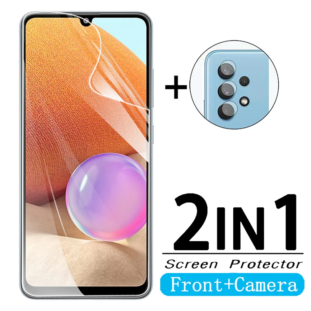 Гидрогелевая пленка 2 в 1 для Samsung Galaxy A32 4G защитная объектива камеры samsung A 32 a32 a