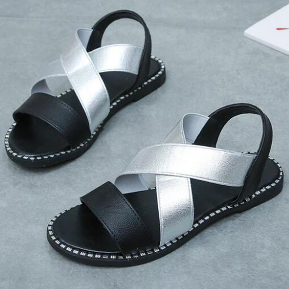 fashion casual cross elastic sandals