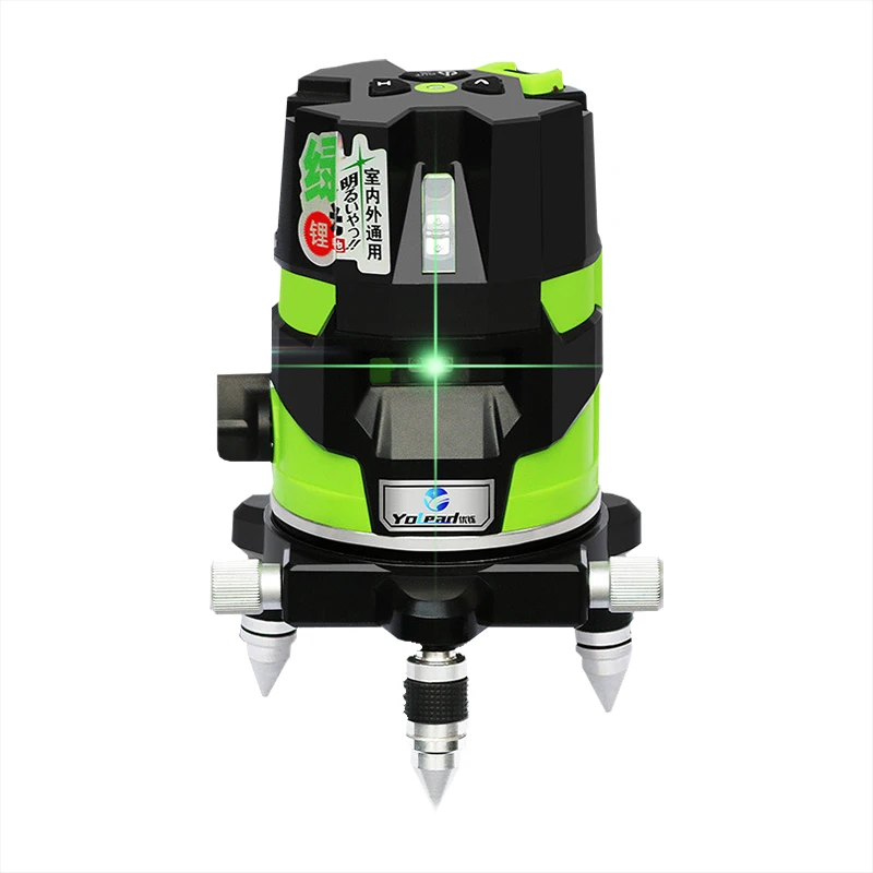 Зеленый светильник спиртовой уровень лазерный инфракрасный 3 линии бликов 360 °