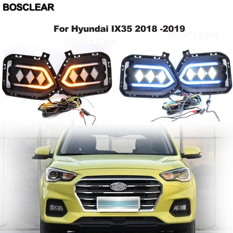 2X светодиодный DRL Дневной ходовой огонь огни для hyundai Ix35 2010 2011 2012 2013 15- tucson аксессуары