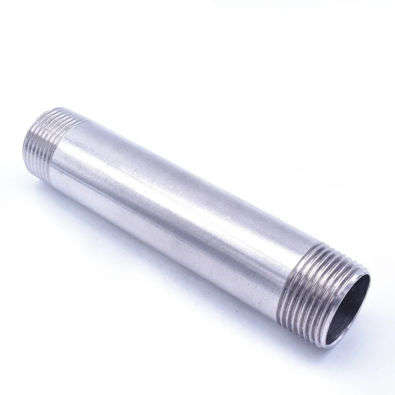 Water Pipe Fitting Hose Pipe Fitting Pipe Fitting Water connection 1/8" 1/4" 3/8" 1/2" 3/4" 1" 1-1/4" 1-1/2" Male X Male Threaded Pipe Fittings Stainless Steel SS304