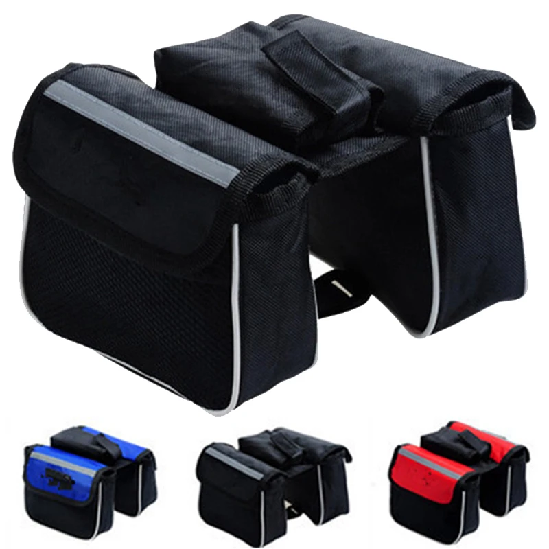 Saddle Double Frame Bag 600D Polyester Riding Accessories Storage Balance