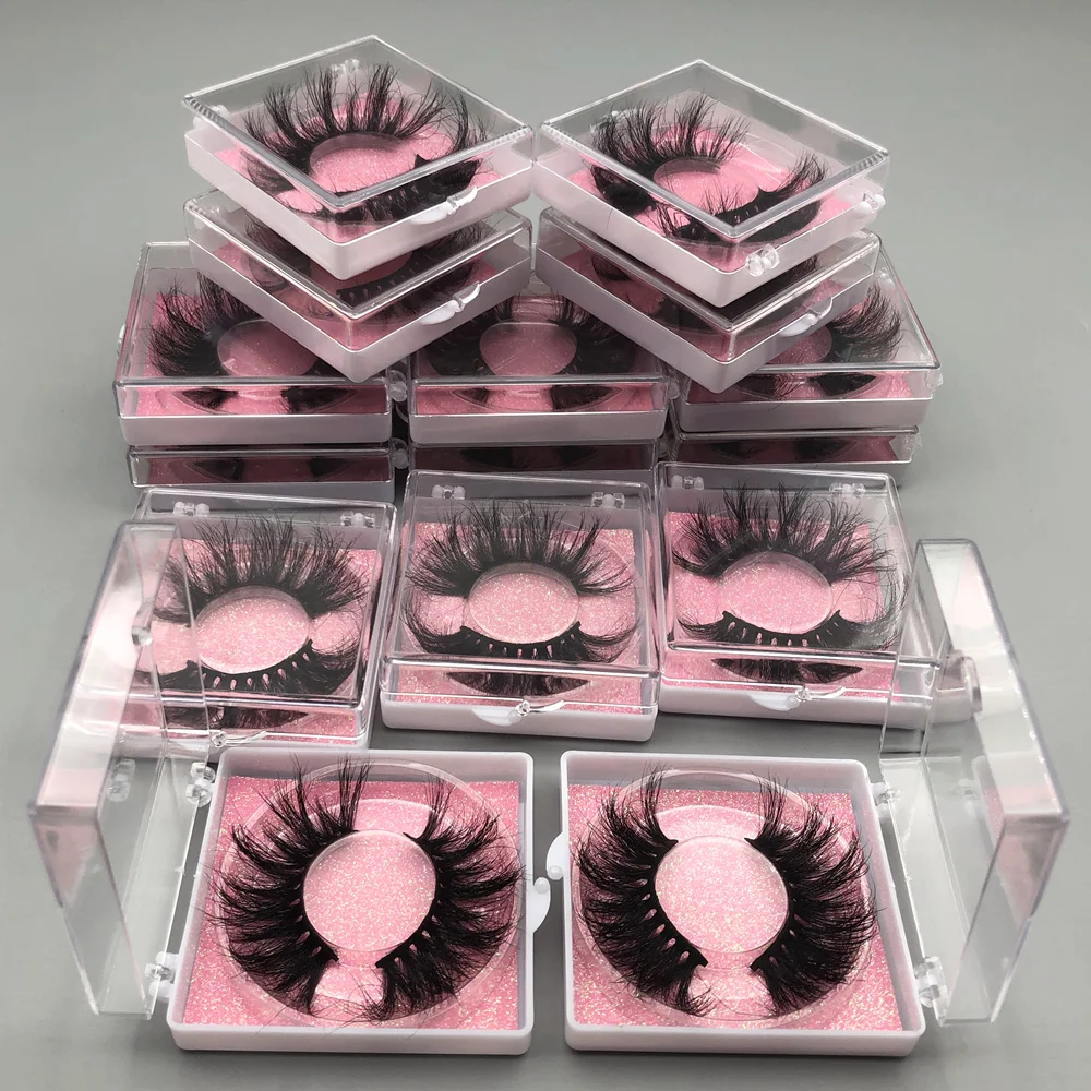 Mikiwi Free custom Logo 25mm lashes 10/20/30/50/100 Wholesale Glitter Paper Square case packaging Label Makeup Box Mink Lashes 2