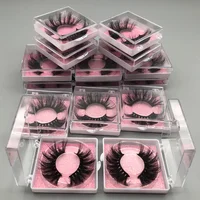 Mikiwi Free custom Logo 25mm lashes 10/20/30/50/100 Wholesale Glitter Paper Square case packaging Label Makeup Box Mink Lashes 2