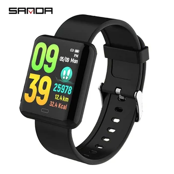 

SANDA new men and women smart watch waterproof health monitoring multi-sports mode sensor Bluetooth iOS Android ladies watch