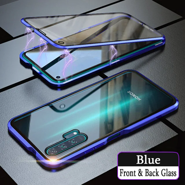 Blue 360 Защитный флип-чехол для Oppo Reno Ace Realme 5 Pro Q переднее и заднее закаленное стекло для Oppo A5 A9 A11 A11x A7 F9 оболочка - Цвет: Blue
