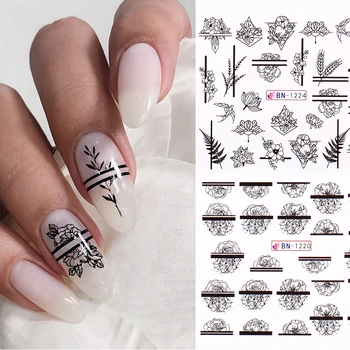 

1 Sheet Water Nail Stickers for Nails Art Flower Leaves Nail Art Water Transfer Stickers Decals Tattoo Manicures Decoration