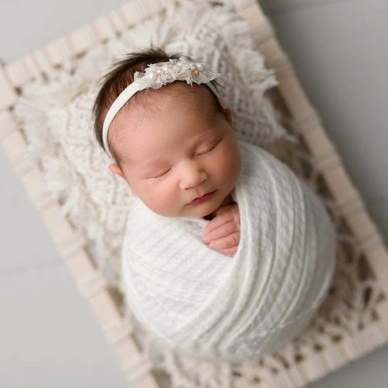 Newborn Photography Props Hand-woven Chair Baby Photo Shooting Crib with Tassels D5QA | Мать и ребенок