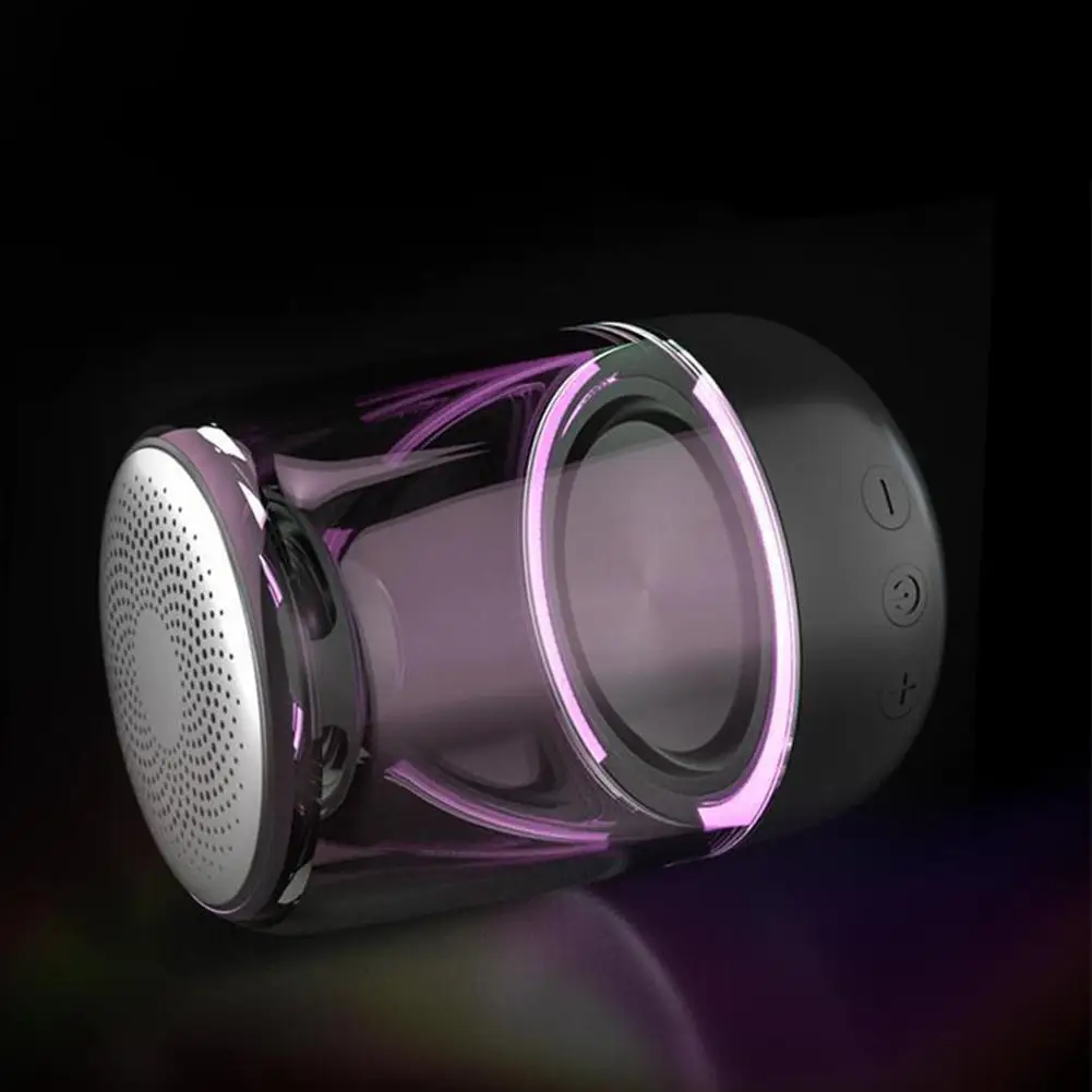 Автомобильный портативный беспроводной bluetooth-динамик, Мини Красочный светильник, портативная музыкальная звуковая коробка, громкая связь, уличный бас-сабвуфер