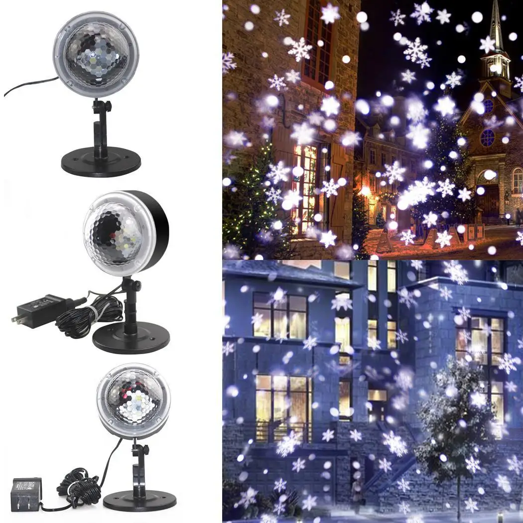 Home Garden Outdoor Lawn Snowflake Projector About 500 cm LED 5W 110-240V-15-45 Celsius 180Degree Lamp IP65