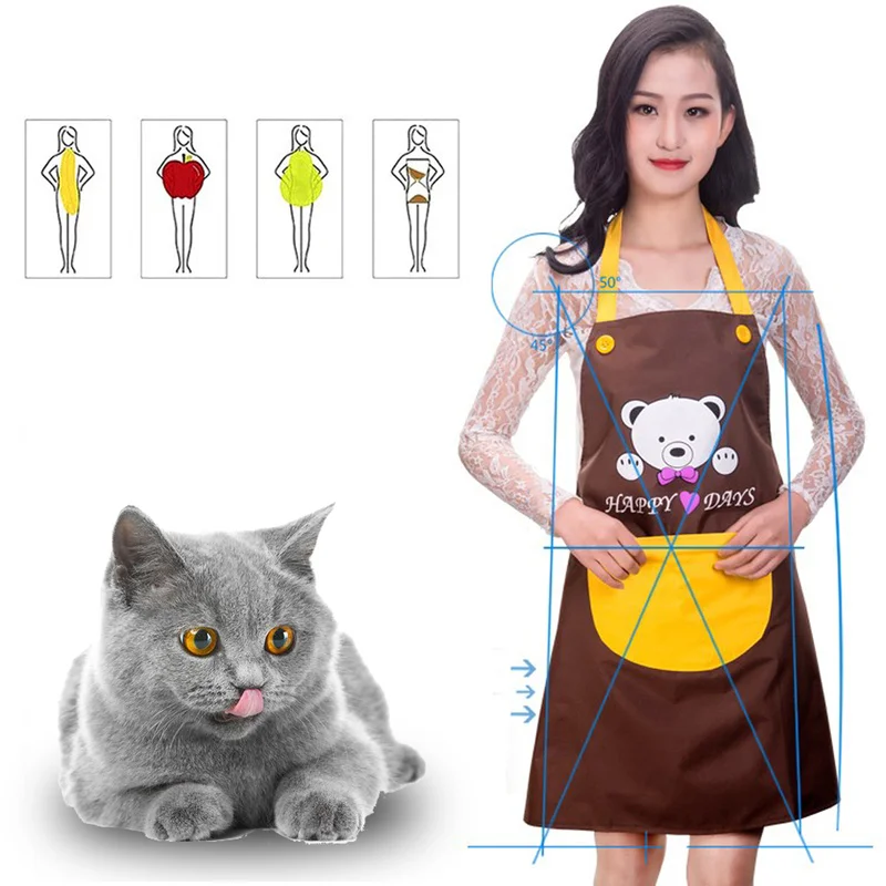 

Hairdresser Apron Salon Bichon Waterproof Apron Pet Shop Pattern Pocket Design Beautician Work Supplies
