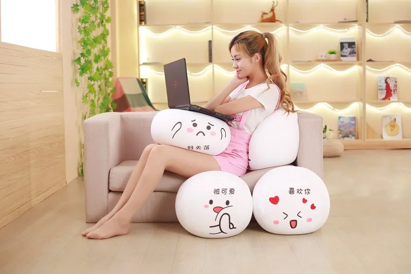 New Style Anime Peripheral Facial Expression Package Dumpling Pillow sang nv Chicken Nuggets Foam Particles Meatball Comic Exhib