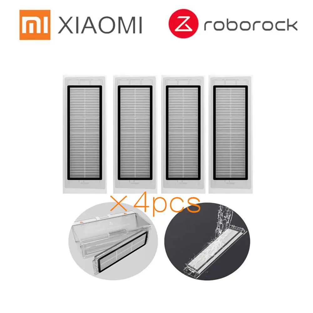 4pcs Подходит для Xiaomi робот пылесос roborock запасные части наборы боковые щетки HEPA фильтр роликовая щетка замена - Цвет: 4pcs