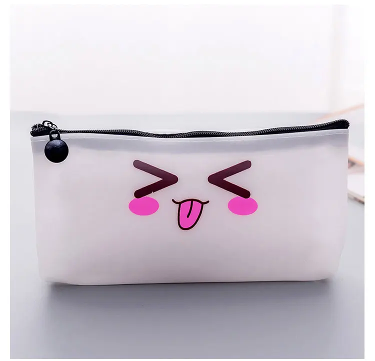 kpop cute kawaii cartoon Funny expression pencil case pencil box school student office stationery storage pencil bag kids gift