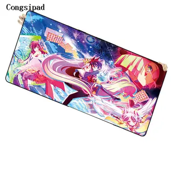 

Free Shipping No Game No Life 900*400*2mm Anti-slip Silicone Mouse Pad Notebook Computer Lock Edge Mouse Mat for Cs Go