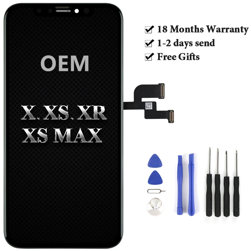 

Hot For mobile phone screen for iPhone X XS XS MAX XR LCD display OEM Assembly Replacement 100% test no dead pixel replacement