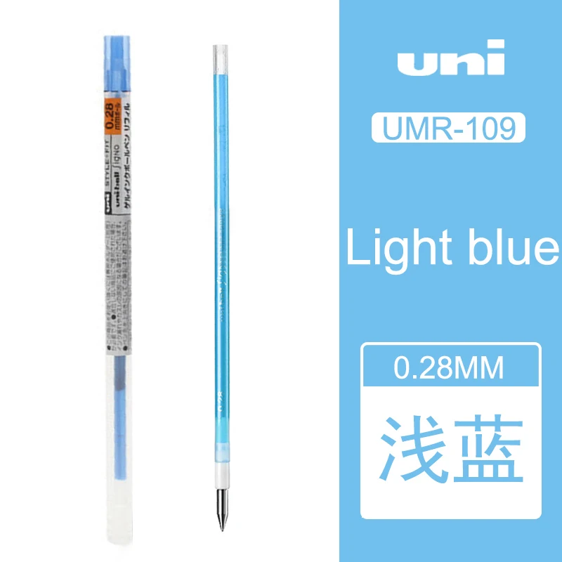 Light Blue Japan Uni-Ball Mitsubishi UMR-109-28 Gen чернильные ручки для заправки 0,28 мм для стильной серии FIT UE3H-208 Японии 16 цветов - Цвет: Light Blue
