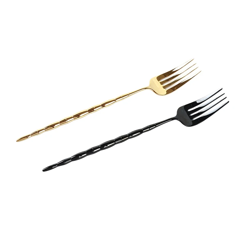 New Stainless Steel Coffee Spoon Long Handle Tea Spoons Fork Kitchen Hot Drinking Flatware Kitchen Tools