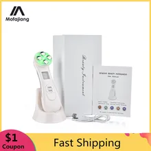 Dispositif de raffermissement de la peau du visage, 5 en 1, LED, dispositif de Lifting RF EMS, mésothérapie, dissolvant d'acné, Anti-rides