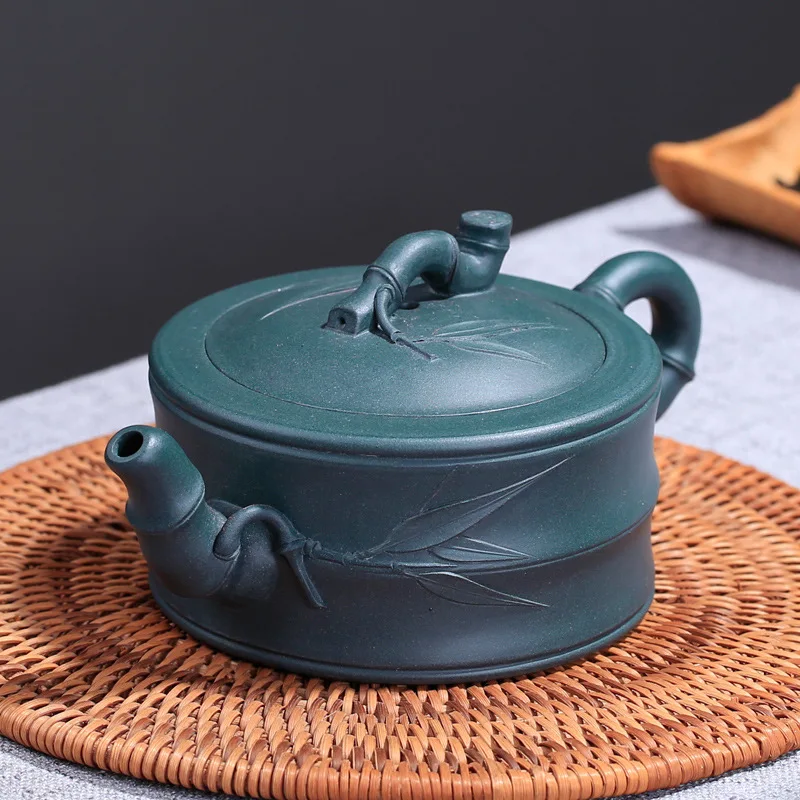 Разделенный Рудный бамбуковый zisha чайник Исин с подарочной коробкой