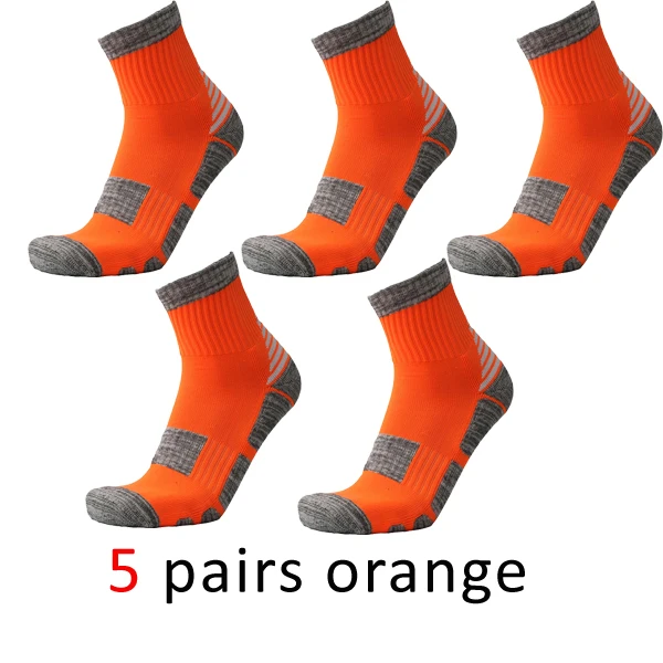 VERIDICAL, хлопковые мужские носки, компрессионные, плотные, цветные, зимние, meias, 5 пар/лот, хорошее качество, дышащие, спортивные, махровые носки, sox - Цвет: Оранжевый