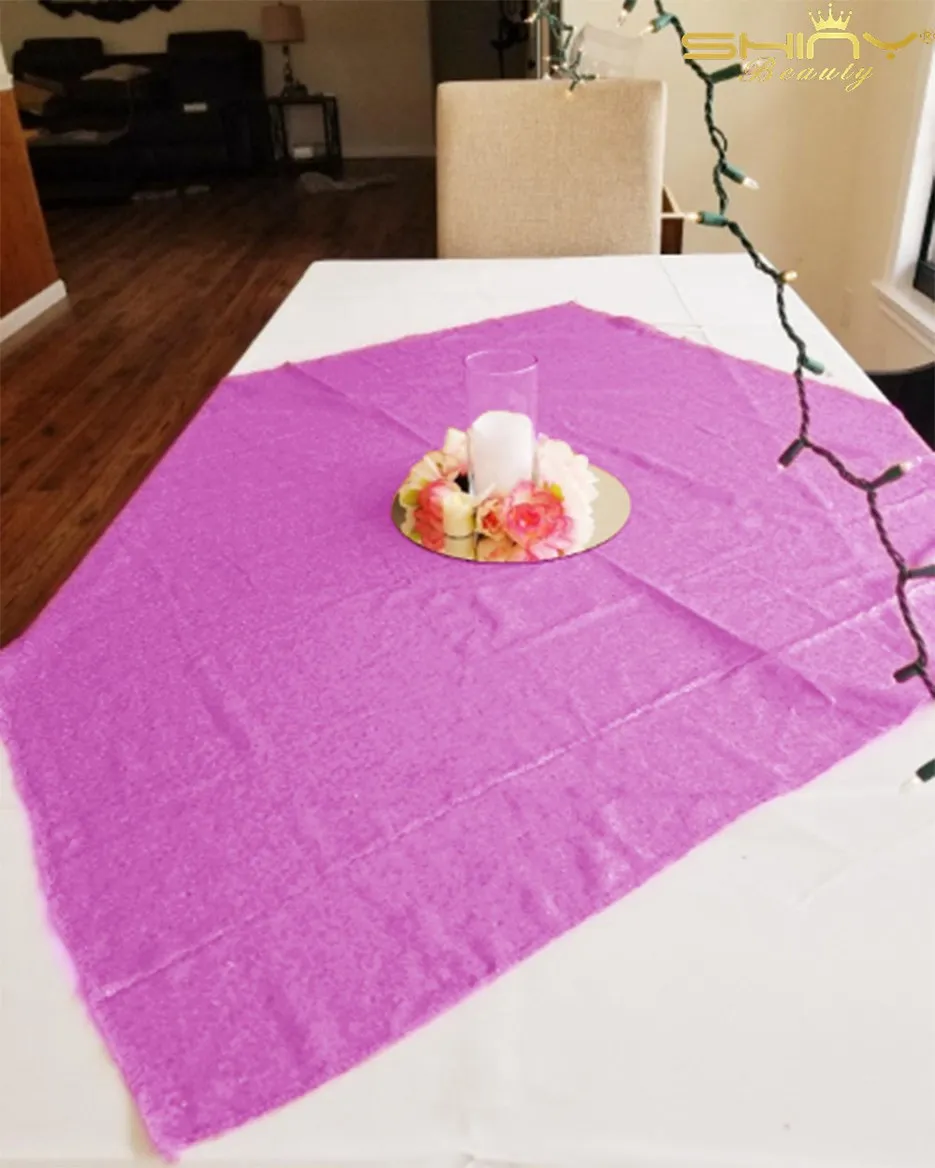 Скатерть с блестками, 60x120 дюймов, светильник, фиолетовые блестящие скатерти, прямоугольная скатерть для торта, свадебные тканевые скатерти, Cloths-M1016