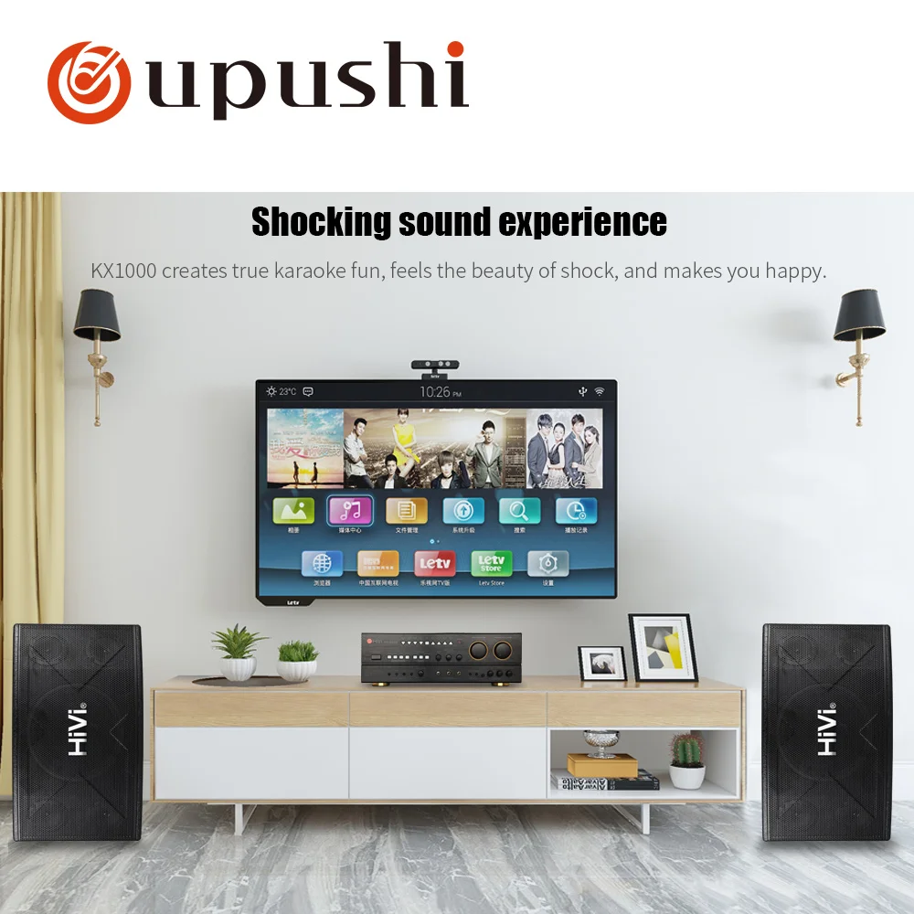 Oupushi Профессиональный семейный динамик KTV Комбинированный набор для Домашнего