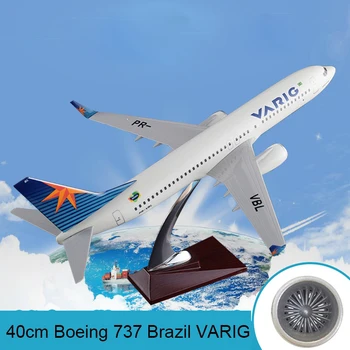 

40cm Boeing 737 Brazil VARIG Airways Model Brazil VGR B737 Airplane Airbus Resin Aircraft Model Aviation Collection Travel Gift