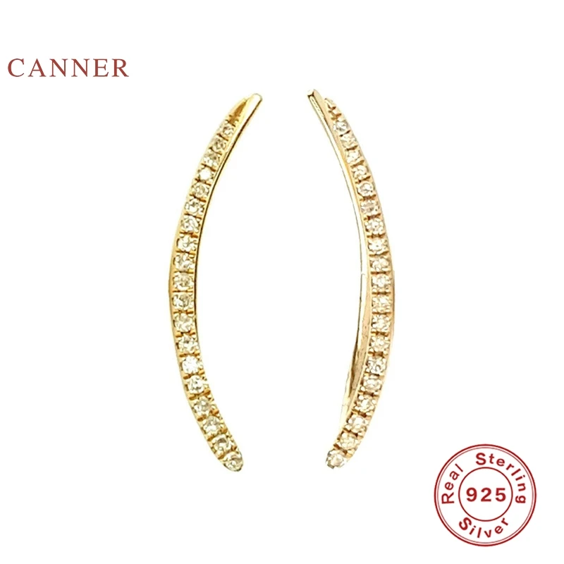 Canner Trendy Diamond Machete Orecchini Da Alpinismo Per Donna S925 Orecchini Pendenti In Argento Sterling Con Piercing