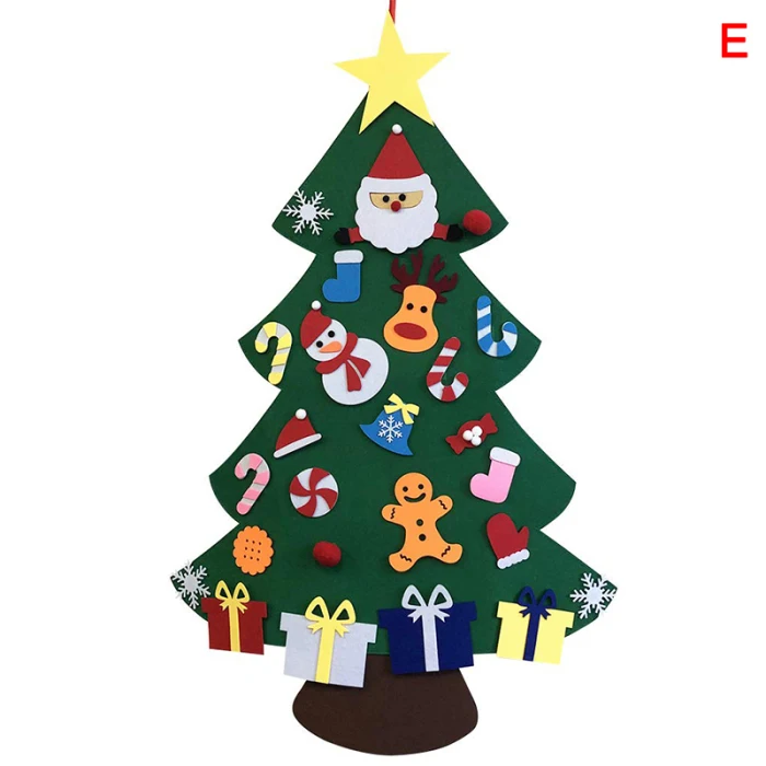 New Hot DIY Felt Christmas Tree Craft Education Ornament Kit Decoration for Children Kids SMD66