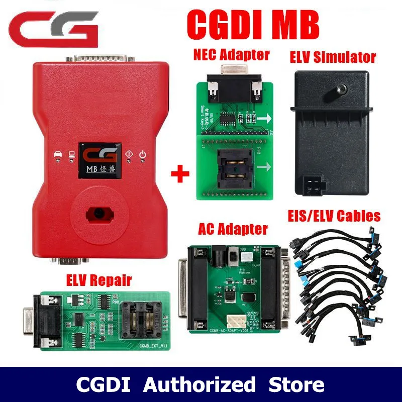 US $699.00 CGDI Prog MB For Benz Car Key Add Fastest Key Programmer Support All Key Lost Plus ELV Repair Adapter ELV Simulator Best Quality