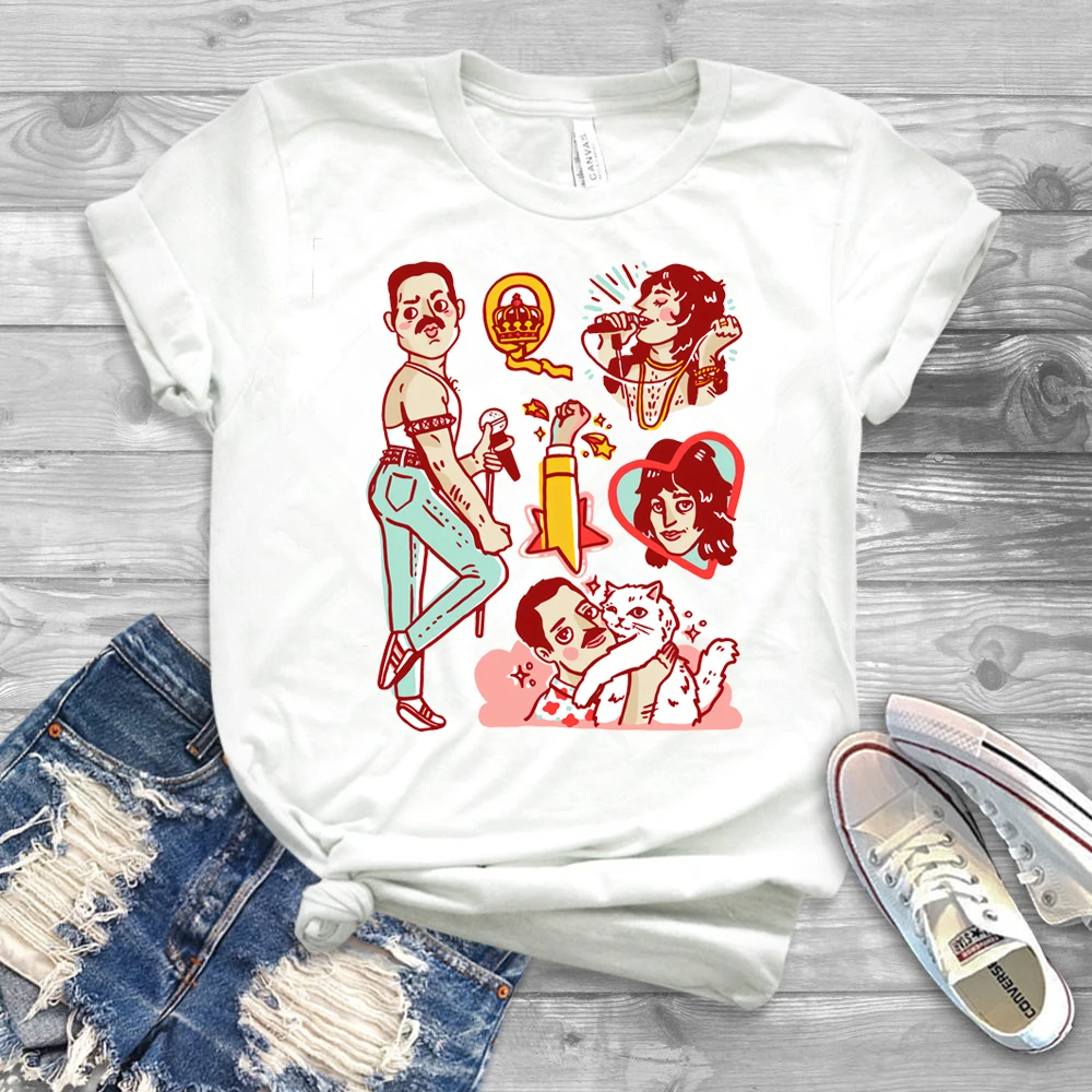 2020 Freddie футболка с Фредди Меркьюри рубашка рисунком забавная графическая