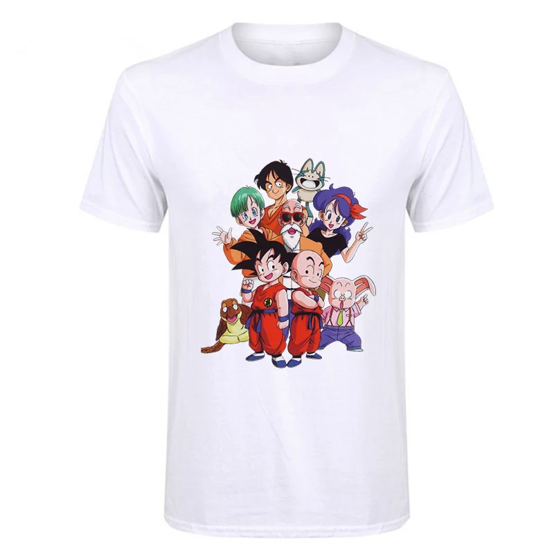Эффектная Мужская футболка с Драконий жемчуг Z Goku, Высококачественная Спортивная модная повседневная брендовая одежда Harajuku, забавные объемные футболки с аниме - Цвет: M19bk1074-white